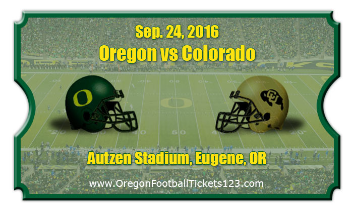 Oregon Ducks vs Colorado Buffaloes Football Tickets | Sep. 24, 2016