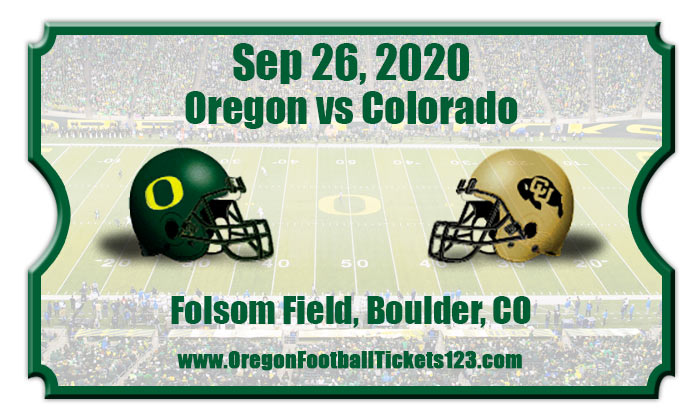 Oregon Ducks vs Colorado Buffaloes Football Tickets | 09/26/20